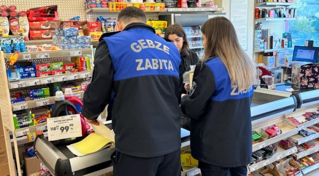 Gebze zabıtası denetimlerini sürdürüyor