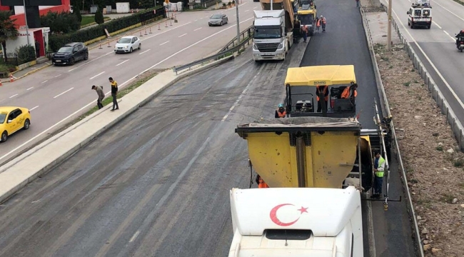 Stadyum yolunda D-100 Ankara yönü asfaltlandı