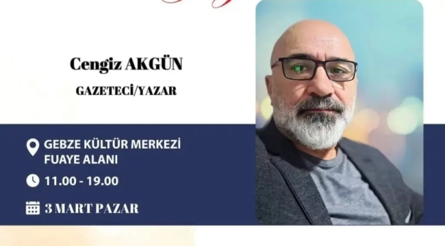 Gazeteci Cengiz Akgün kitaplarını imzalayacak