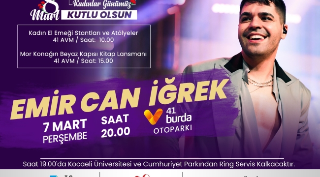 İzmit'te 3'üncü geleneksel kadın festivali Emircan İğrek konseri ile şenlenecek