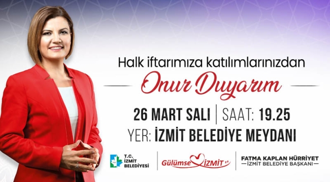 İzmitliler bugün büyük halk iftarında buluşuyor!