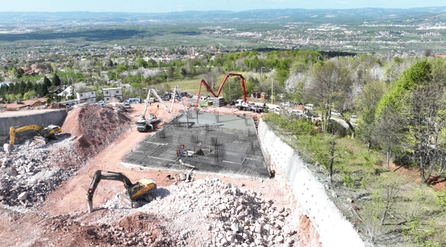 Teleferik otoparkı için ilk temel betonu atıldı