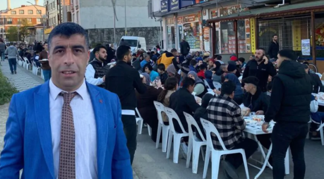 Yeni muhtar Hakan Uğurlu, mahalle halkını iftarda ağırladı