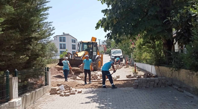 Turizm bölgelerinde parke yollar yenilendi
