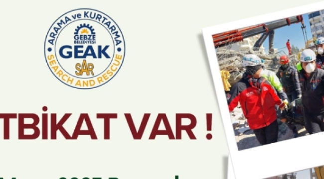 AFAD, Gebze'de tatbikat gerçekleştirecek