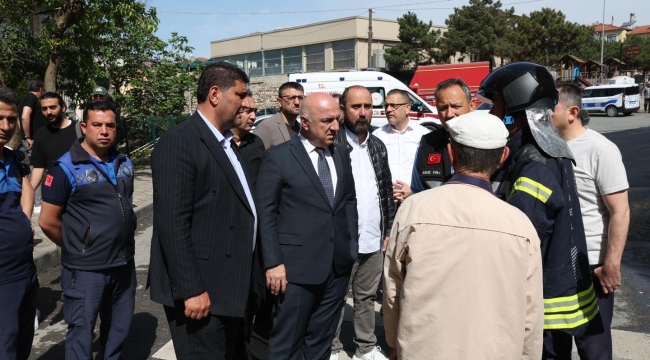 Başkan Bıyık, yangının olduğu bölgede incelemelerde bulundu