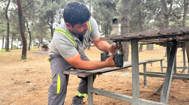 Kuştepe Mesire Alanı'nda bakım çalışması