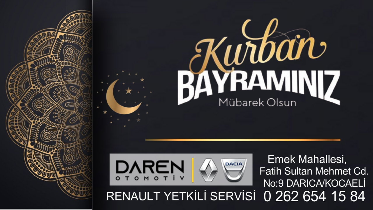 DAREN Otomotiv Kurban Bayramı mesajı
