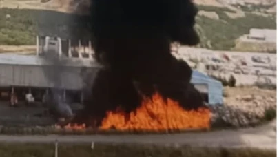 Çöp tesisindeki yangın tesise sıçramadan kontrol altına alındı