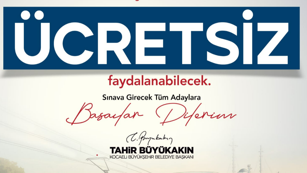 Büyükşehir’den YKS günü ücretsiz ulaşım