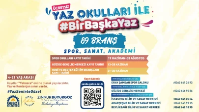 Gebze Belediyesi Yaz Spor Okulları Kayıtları başladı