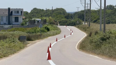 Yol çizgileri ile ulaşım güvenli hale geliyor