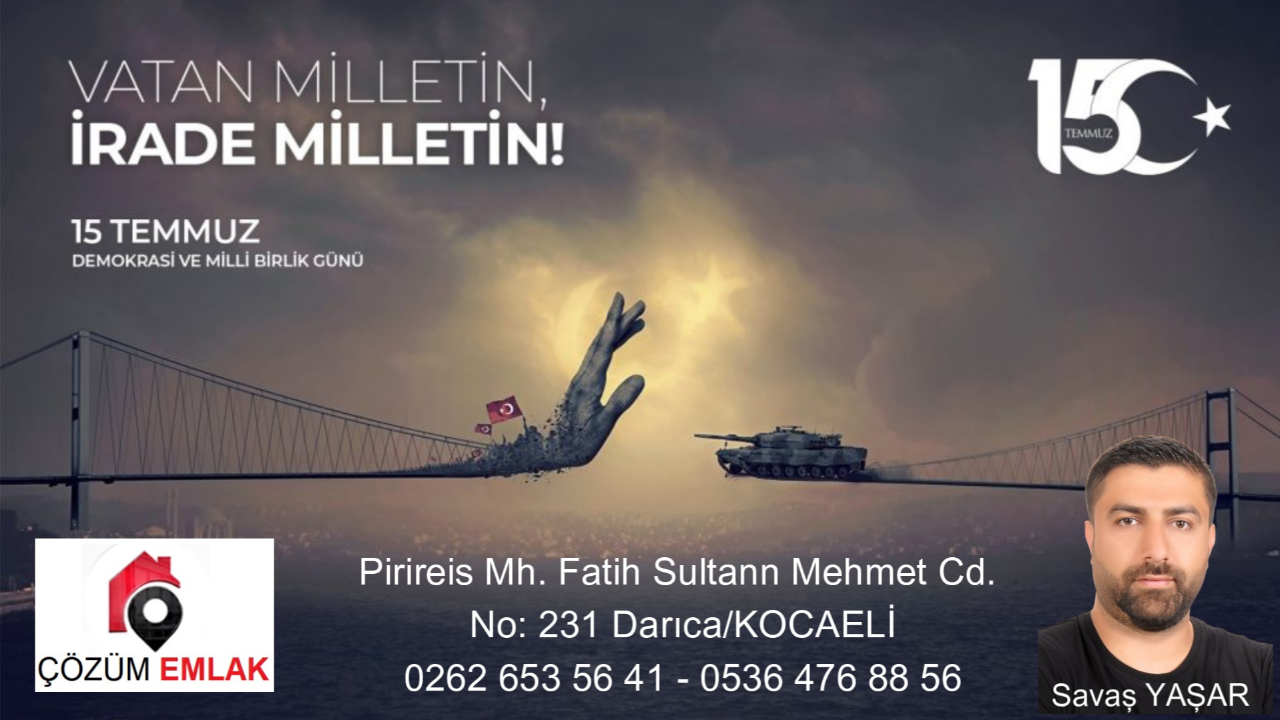 Çözüm Emlak 15 Temmuz İlanı