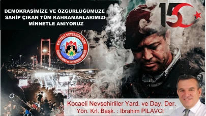 İbrahim Pilavcı 15 Temmuz İlanı