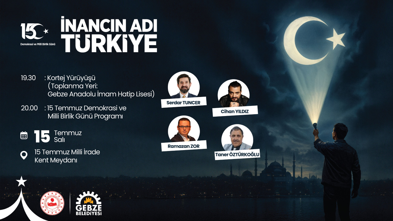 Gebze Belediyesi 15 Temmuz ilanı