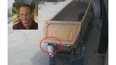 Damper kamyonunu kapağı, kafasına çarparak ölmüştü; Görüntüleri ortaya çıktı !