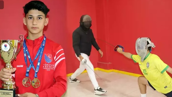 Ağaç dalları ile başladığı eskrimde Türkiye şampiyonu olan Süer Bulut, milli takıma seçildi