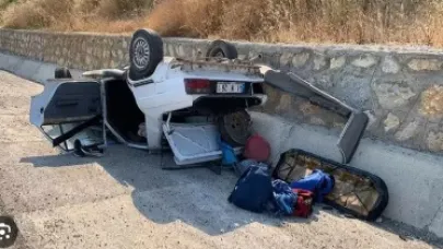 İzmit'te otomobil takla attı: 4 yaralı