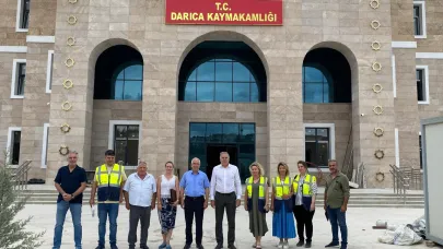Kaymakam Dönmez, yeni hükümet konağı inşaatını inceledi