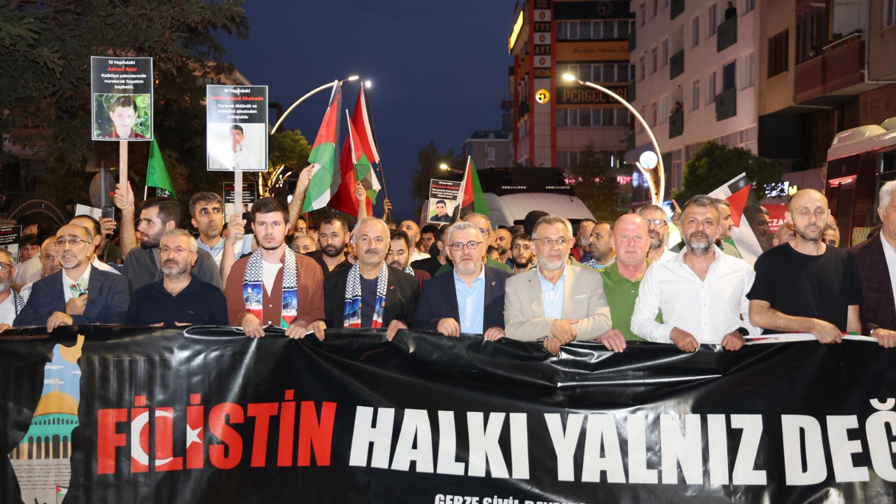 Gebzelilerden Gazze’ye Destek Yürüyüşü