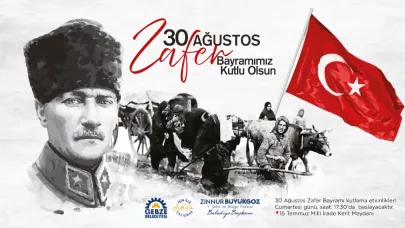 Gebze Belediyesi 30 Ağustos ilanı