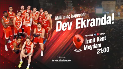 Milli maç Kent Meydanı’nda dev ekranda