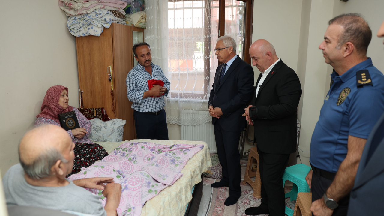 Başkan Bıyık ve Kaymakam Dönmez’den Gazilere anlamlı ziyaret