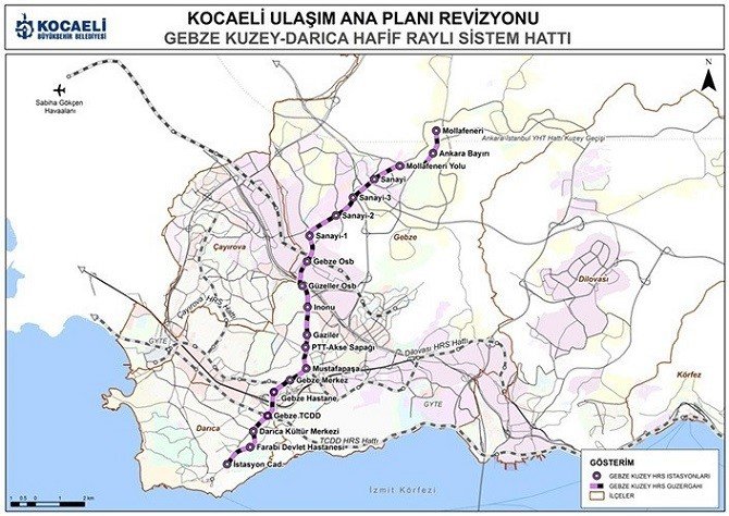 İşte Darıca - Gebze Metrosu'nun istasyonları