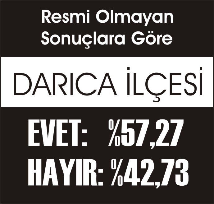 Darıca'da referandum sonucu belli oldu