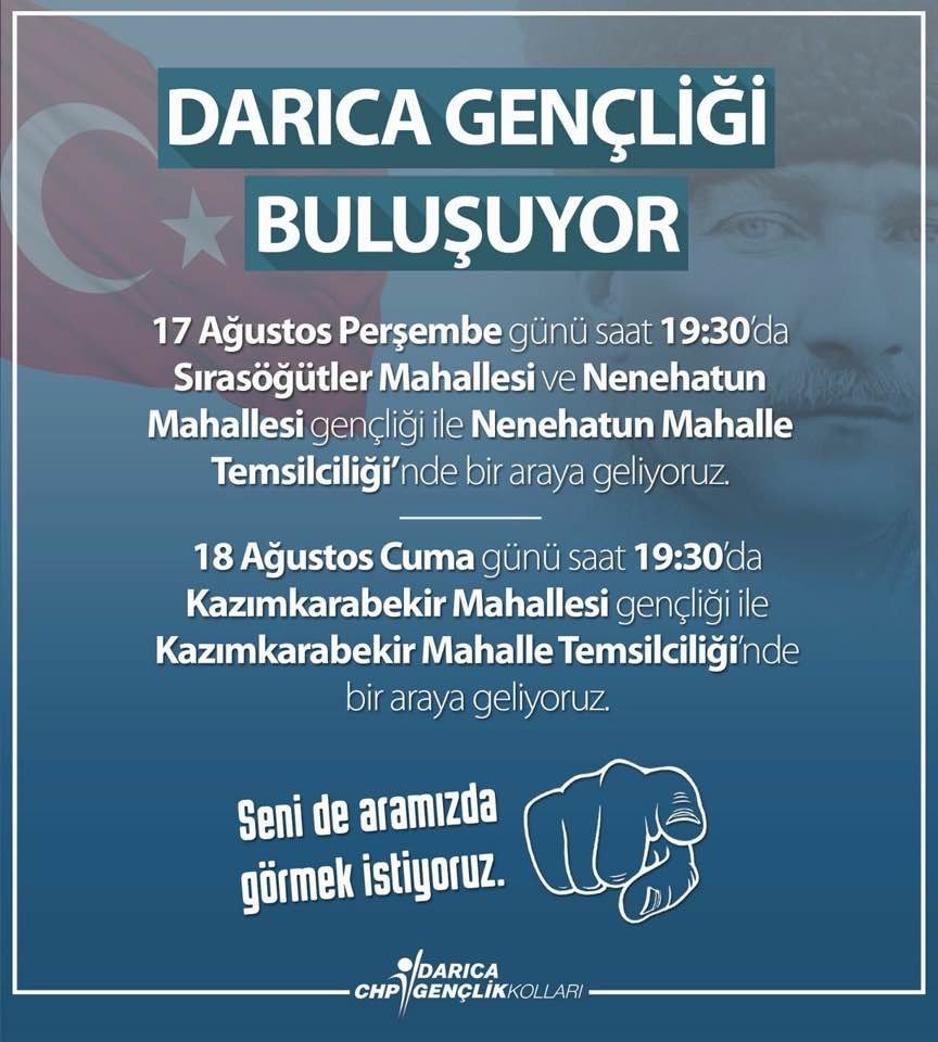 CHP'li gençler Darıca'da buluşacak