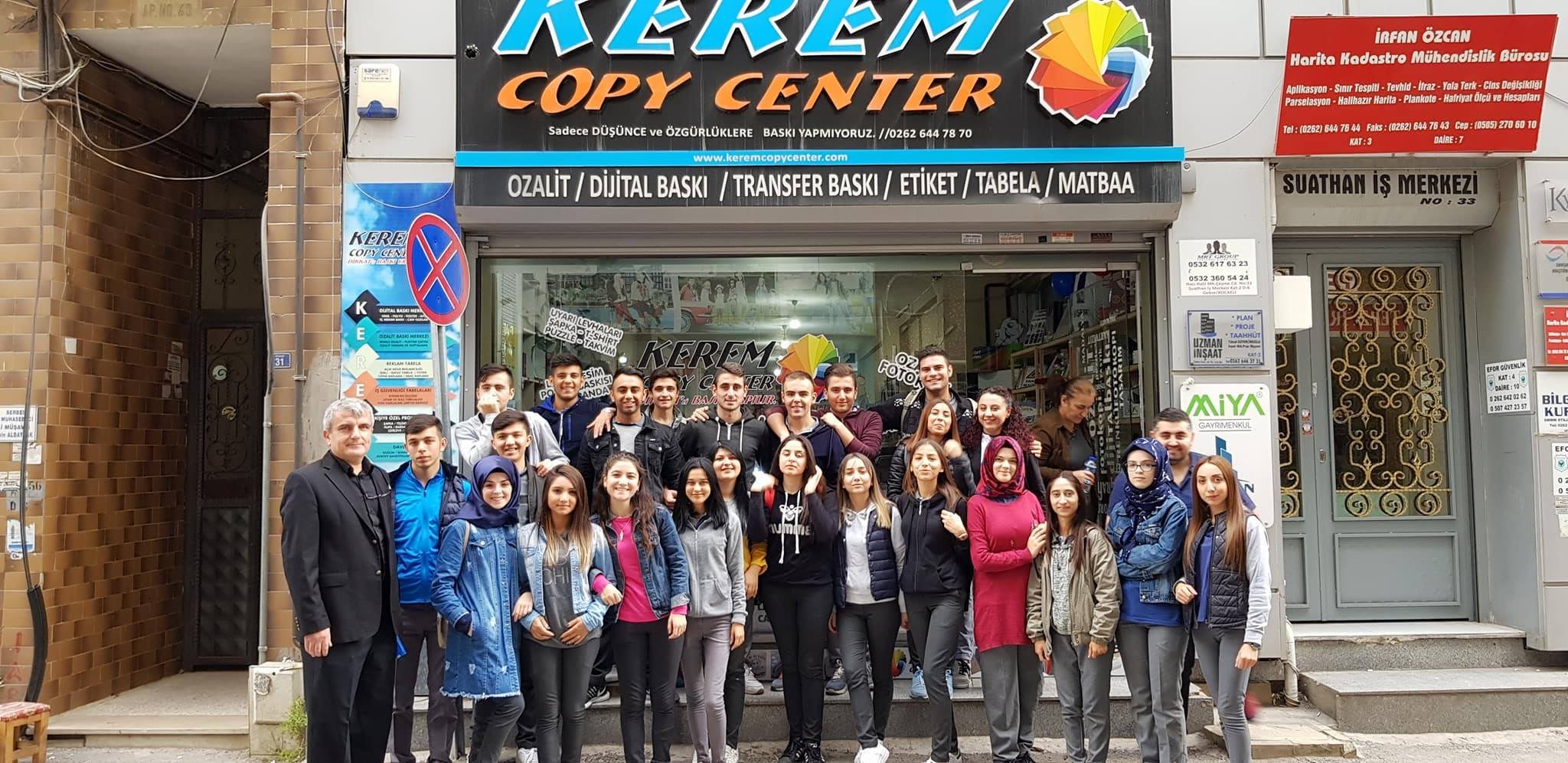 Darıcalı öğrenciler, Kerem Copy Center'ı ziyaret ettiler