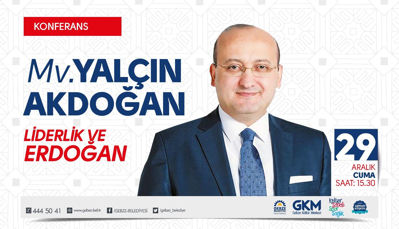 Yalçın Akdoğan Gebze'ye geliyor