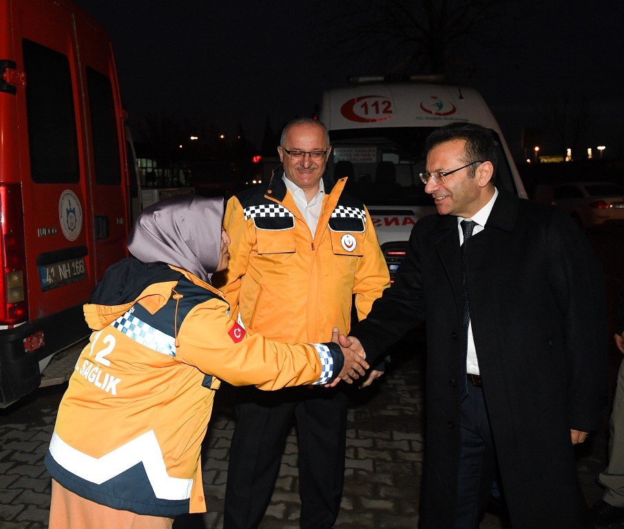 Vali Aksoy'dan yılbaşı gecesi ziyaretleri