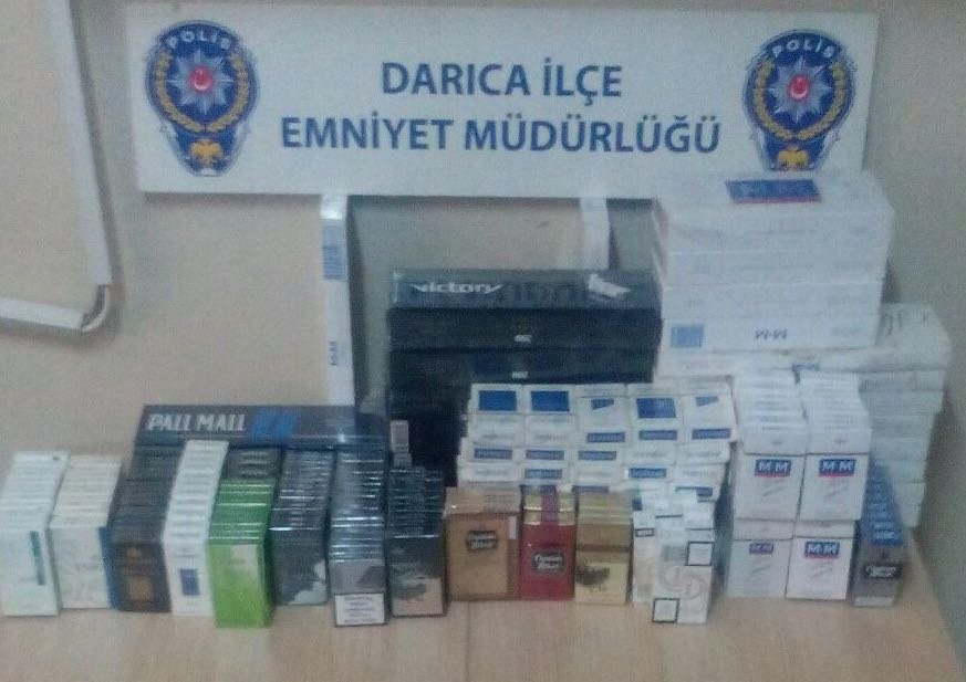Darıca'da bin 566 paket kaçak sigara yakalandı