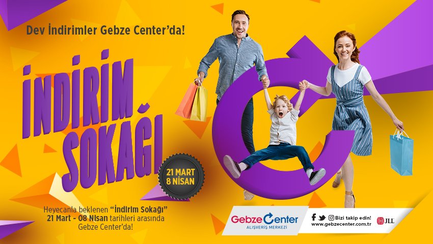 Gebze Center indirim sokağı başlıyor