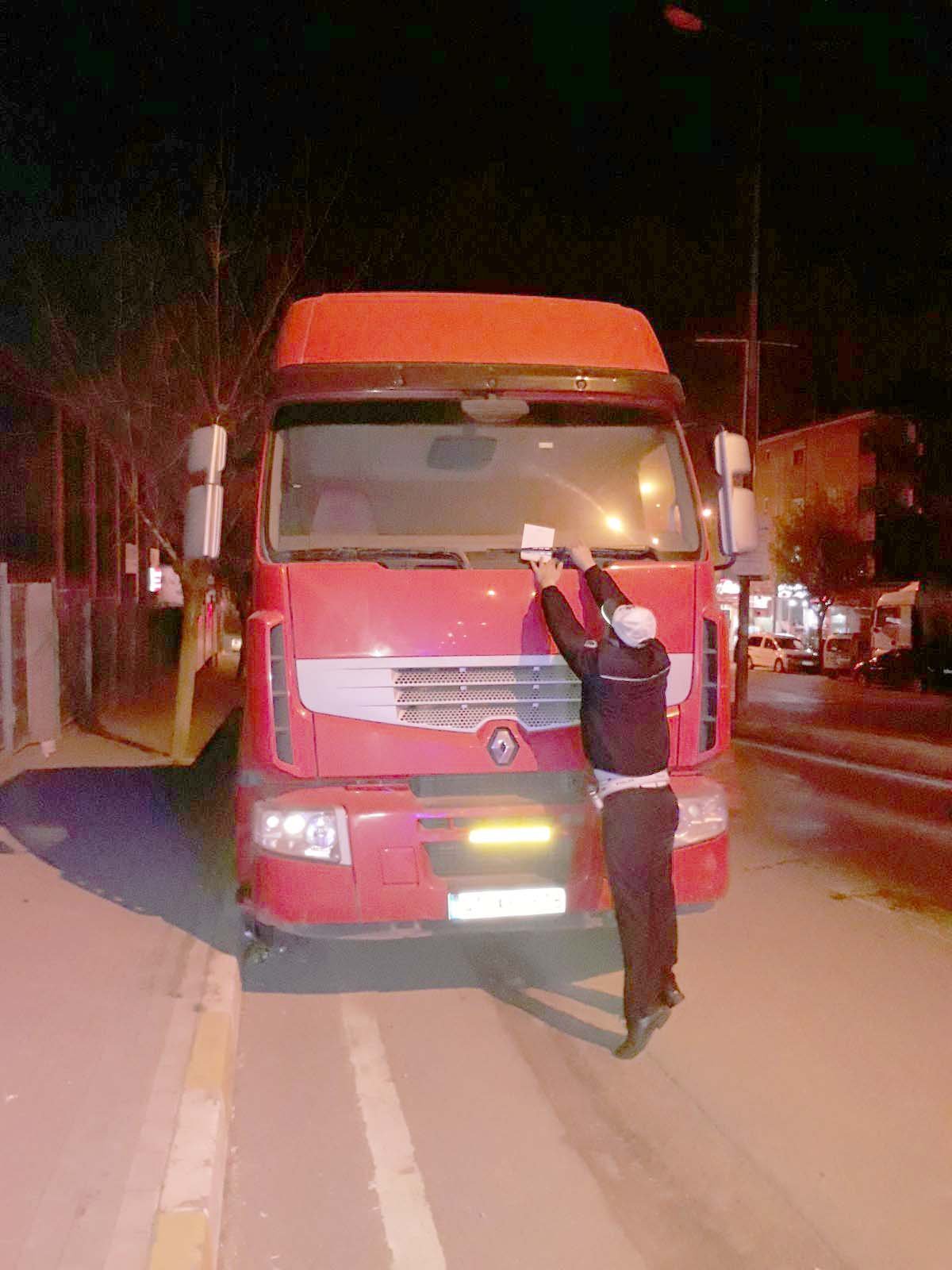 TIR ve otobüslere ceza yağdı