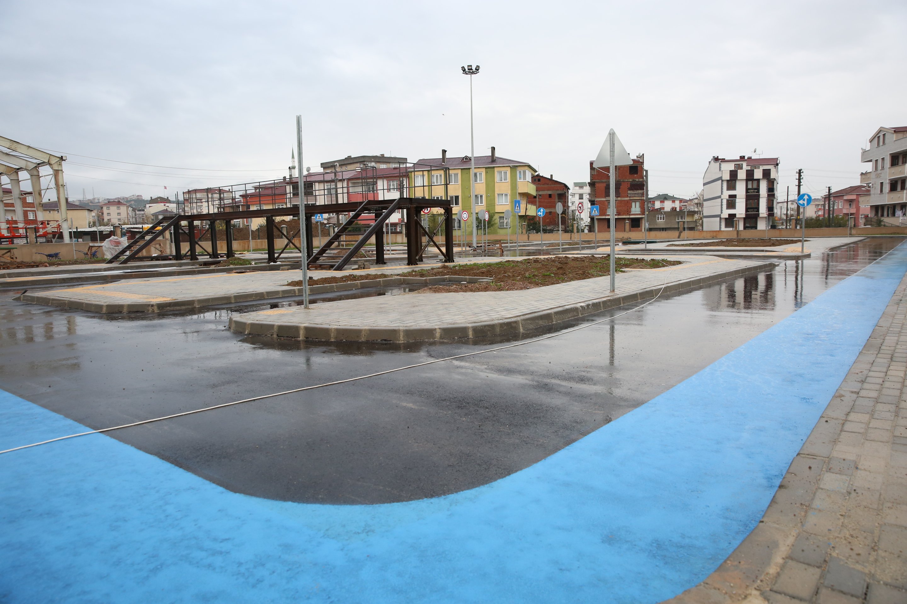 Darıca'da trafik eğitim parkı bitmek üzere