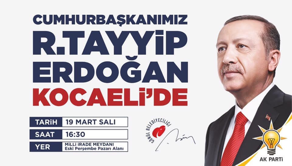 Cumhurbaşkanı Erdoğan 19 Mart'ta Kocaeli'de