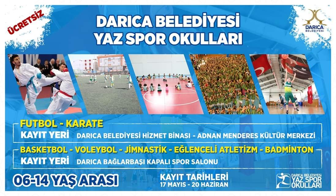 Darıca Yaz Spor Okulları'nda kayıtlar devam ediyor