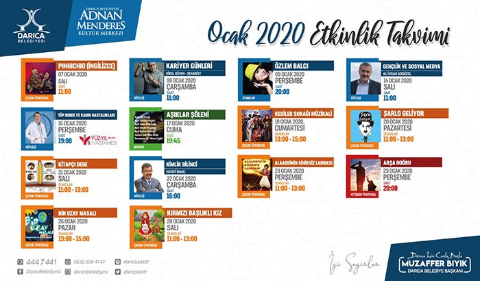 Darıca'da Ocak ayı dolu dolu geçecek
