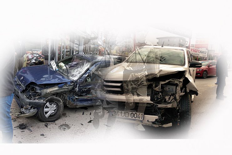 2 Aracın çarpıştığı kazada 2 Yaralı