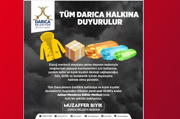 Darıca'da deprem seferberliği başlatıldı