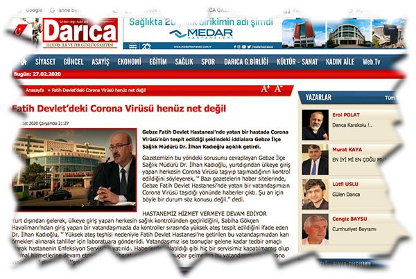 Ne diyorsak O! Corona virüs'ü yok…