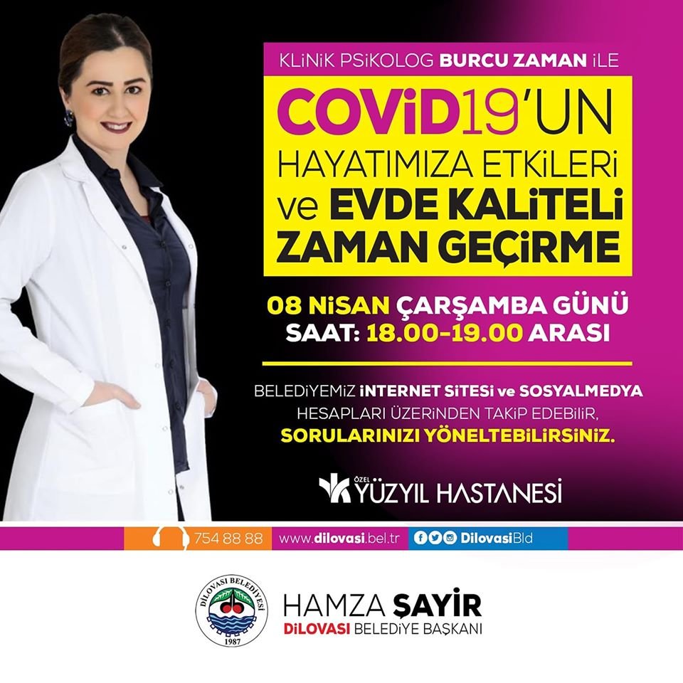 Dilovası Belediyesi'nden sosyal medyadan Covid19 semineri