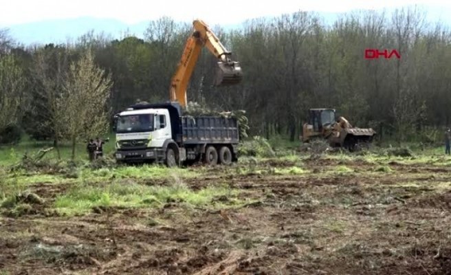 Kocaeli'de sahra hastanesinin yapım çalışmaları başladı