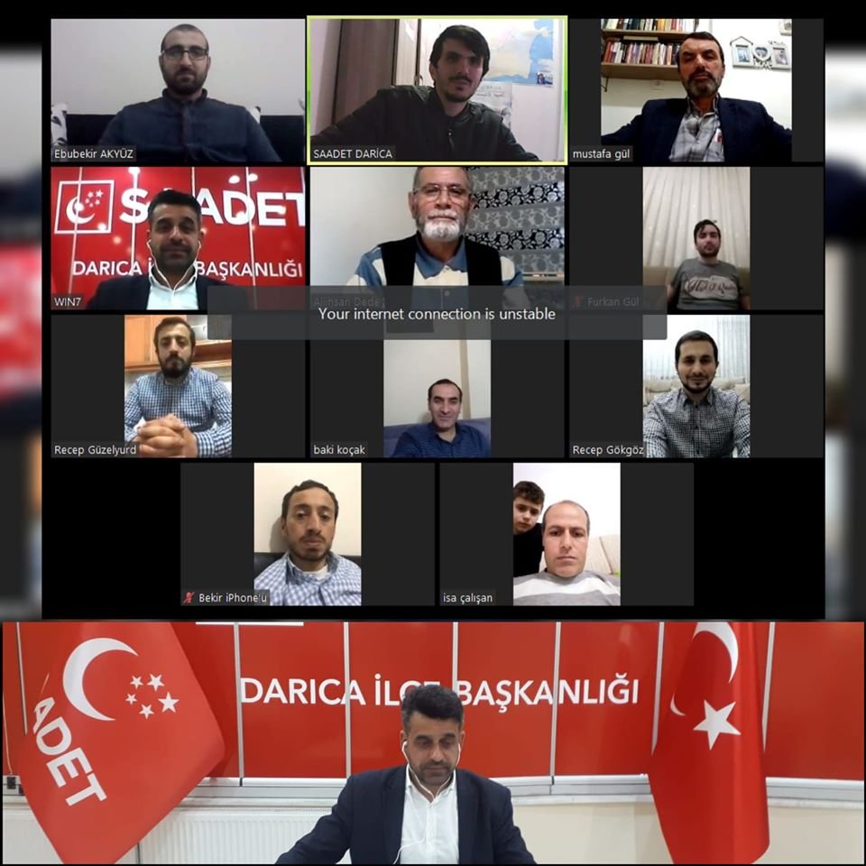 Saadet Darıca'da toplantılar online olarak gerçekleşiyor