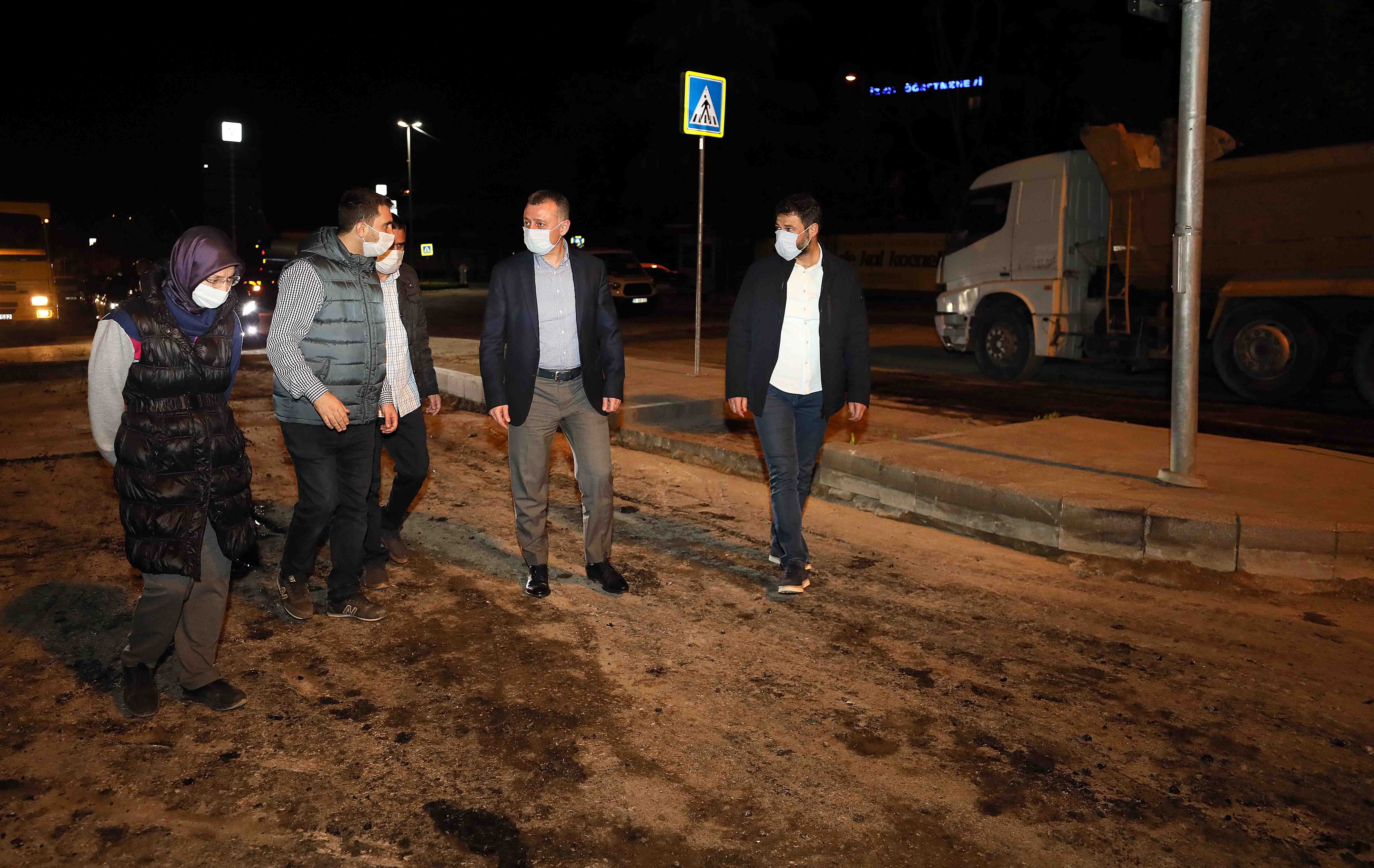 Büyükakın, gece denetimlerini sürdürüyor