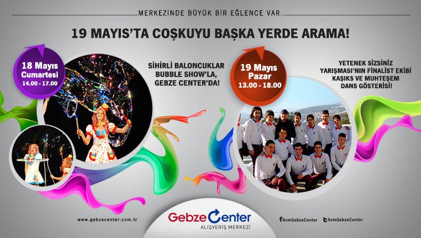 GEBZE CENTER'DA 19 MAYIS COŞKUSU