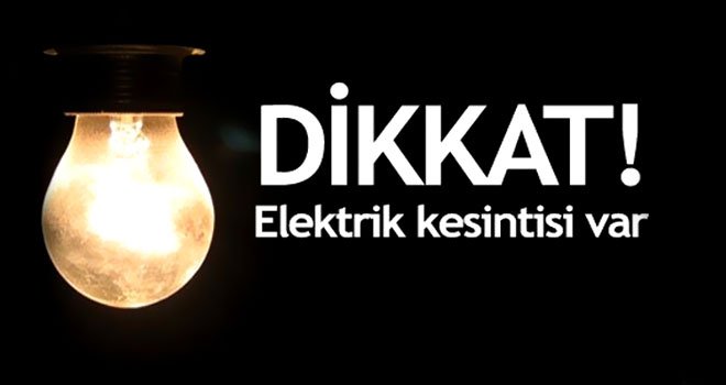  Bölgemizde Elektrik Kesintisi