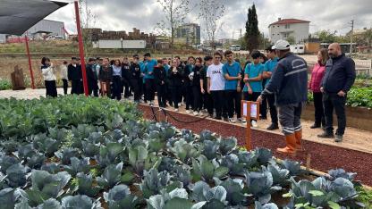 EKAL öğrencileri, Bahçem Çayırova’da hasat yaptı